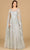 Lara Dresses 29138 - Cape Sleeve Embroidered Evening Gown Evening Dresses 0 / Silver