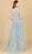 Lara Dresses 29143 - Embellished Cape Sleeve Evening Gown Ball Gowns