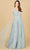 Lara Dresses 29143 - Embellished Cape Sleeve Evening Gown Ball Gowns