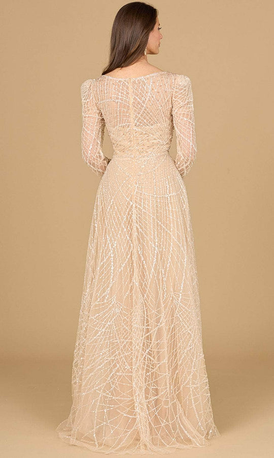 Lara Dresses 29149 - Long Sleeve V-Neck Mother of the Bride Gown