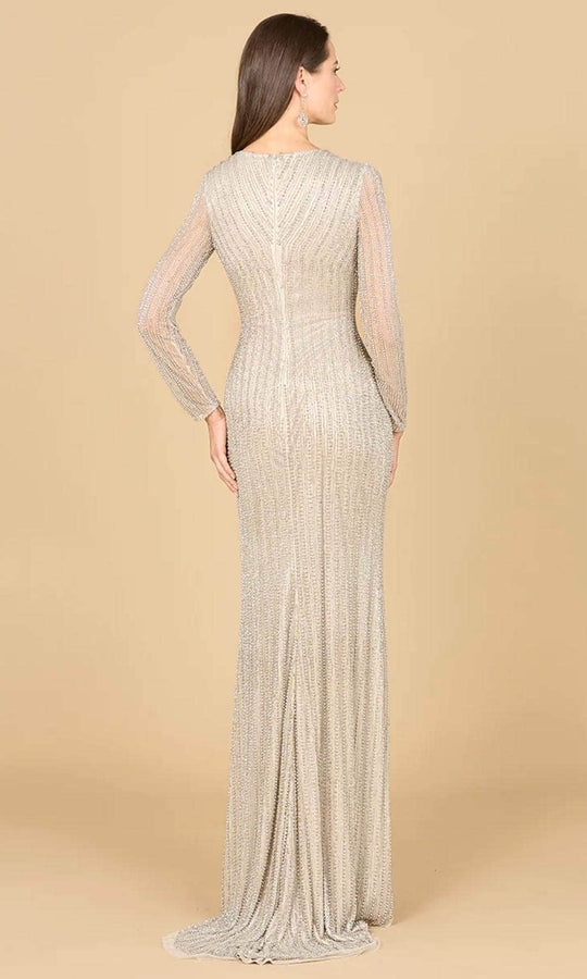 Lara Dresses 29163 - Long Sleeve Beaded Evening Dress