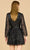 Lara Dresses 29178 - Sequin Embellished Bell Sleeve Cocktail Dress Cocktail Dresses