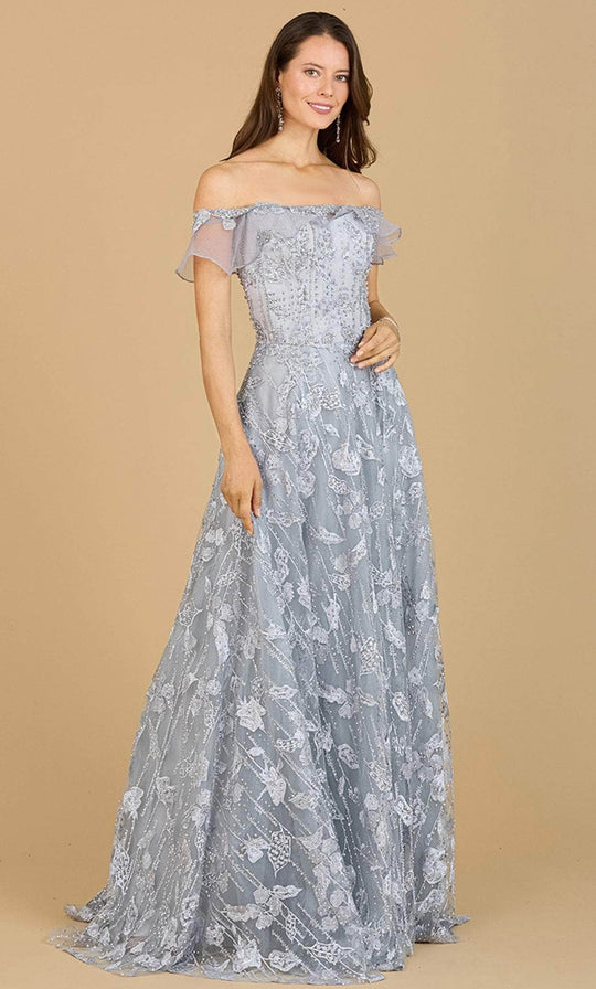 Lara Dresses 29189 - Off-Shoulder Beaded Gown