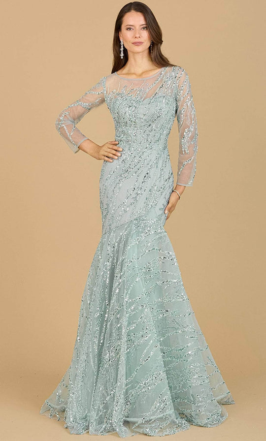 Lara Dresses 29199 - Beaded Illusion Scoop Evening Gown
