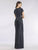 Lara Dresses 29746 - Short Sleeve Plunging V-neck Long Dress Formal Gowns 10 / Silver