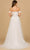 Lara Dresses 51114 - Lace Applique Off-Shoulder Wedding Gown Wedding Dresses