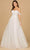 Lara Dresses 51114 - Lace Applique Off-Shoulder Wedding Gown Wedding Dresses