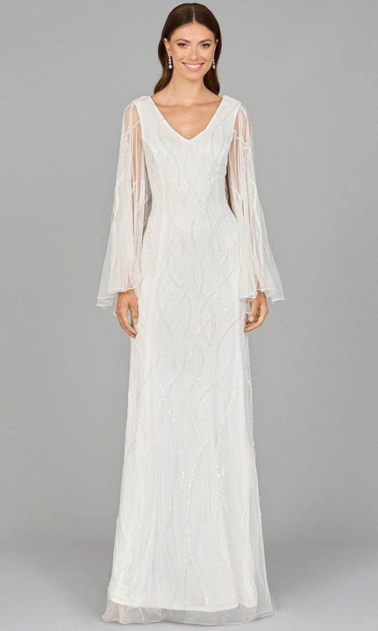 Lara Dresses 51151 - Illusion Cape Sleeve Bridal Dress