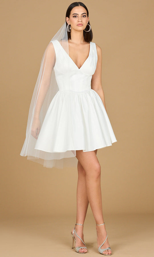 Lara Dresses 51205 - Sleeveless V-Neck Flared Dress