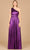 Lara Dresses 8122 - Metallic One Shoulder Evening Gown Evening Dresses 0 / Purple