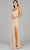 Lara Dresses 9950 - Spaghetti Strap Beaded Evening Dress Special Occasion Dress 0 / Nude