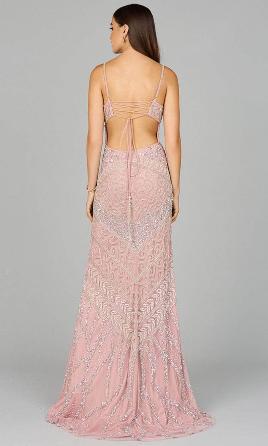 Lara Dresses 9959 - Sleeveless Cut-Out Prom Gown