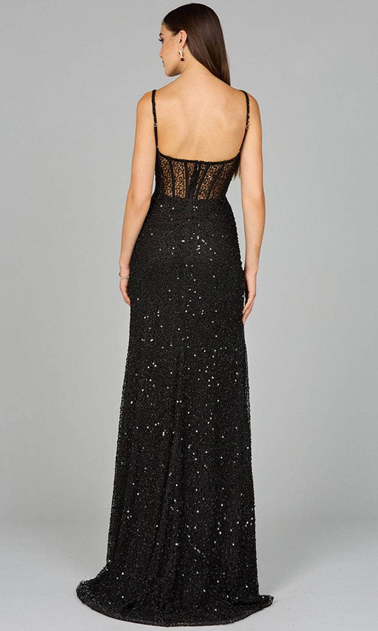 Lara Dresses 9960 - Beaded Corset Evening Dress