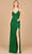 Lara Dresses 9961 - Beaded Bodycon Evening Dress Special Occasion Dress 0 / Emerald
