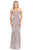 Lenovia - 5224 Off-Shoulder Fold Over Dress Bridesmaid Dresses S / Nude/Gold