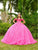 Lizluo Fiesta 56512 - Floral Embellished Corset Bodice Ballgown Special Occasion Dress
