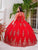 Lizluo Fiesta 56519 - Metallic Floral Applique Sleeveless Ballgown Special Occasion Dress