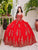 Lizluo Fiesta 56519 - Metallic Floral Applique Sleeveless Ballgown Special Occasion Dress