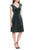 London Times T6501M - Velvet Ruched Cap Sleeve Cocktail Dress Special Occasion Dress