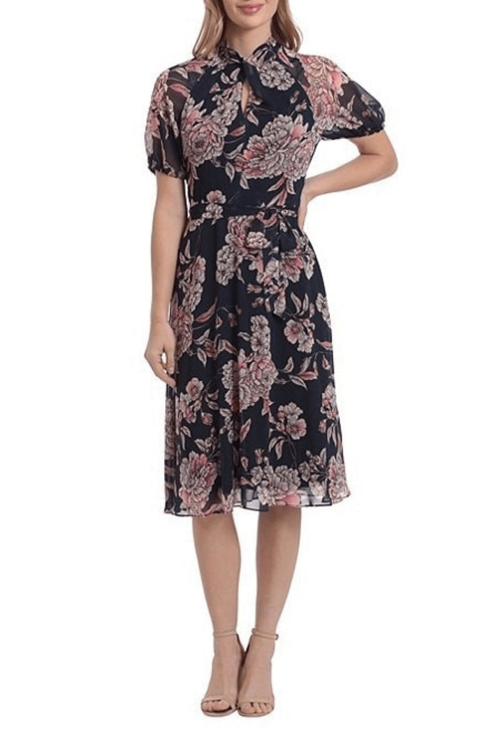 London Times T6521M - High Neck A-Line Casual Dress Special Occasion Dress
