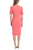 London Times T6848M - Puff Sleeve Belted Dress Special Occasion Dress