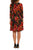 London Times T7018M - Floral Printed Jewel Neck Cocktail Dress Special Occasion Dress