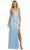 Mac Duggal 10047 - Sequin High Slit Evening Dress Evening Dresses 0 / Ice Blue