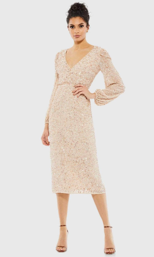 Mac Duggal 107641 - Sequined Long Sleeve Evening Dress