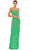Mac Duggal 10808 - Square Neck Floral Gown Evening Dresses 2 / Spring Green