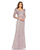 Mac Duggal 11187 - Gold Leaf Appliqued Evening Gown Evening Dresses 4 / Mocha