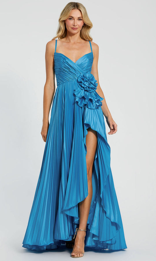 Mac Duggal 11802 - Cutout Back Pleated Ornate Evening Gown