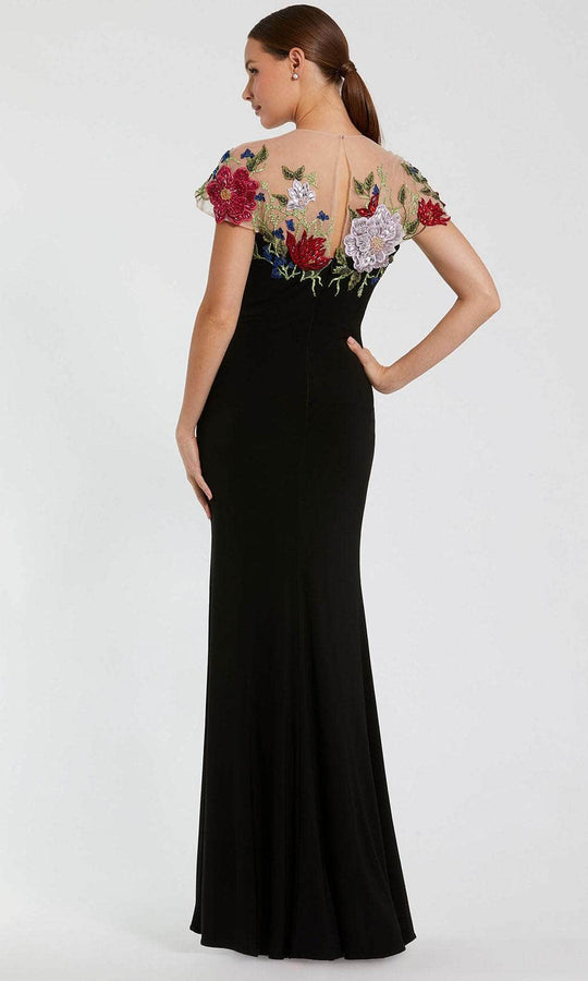 Mac Duggal 11817 - Illusion Cap Sleeve Embellished Evening Dress