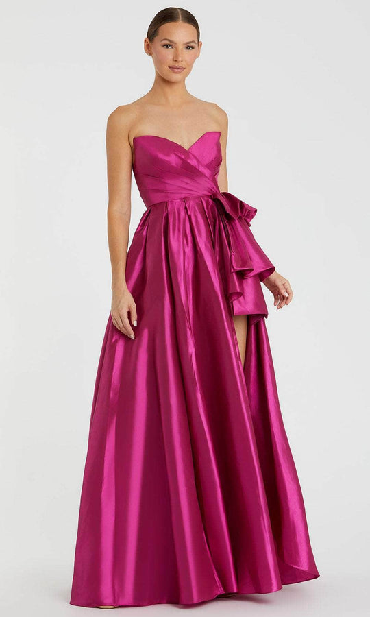 Mac Duggal 11892 - Strapless Satin Gown with Slit