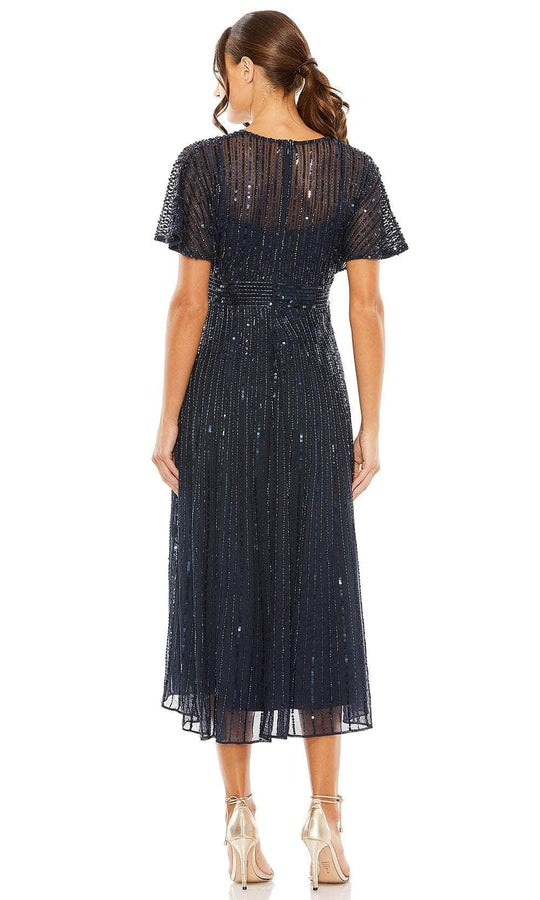 Mac Duggal 14007 - Embellished Tea-Length Evening Dress