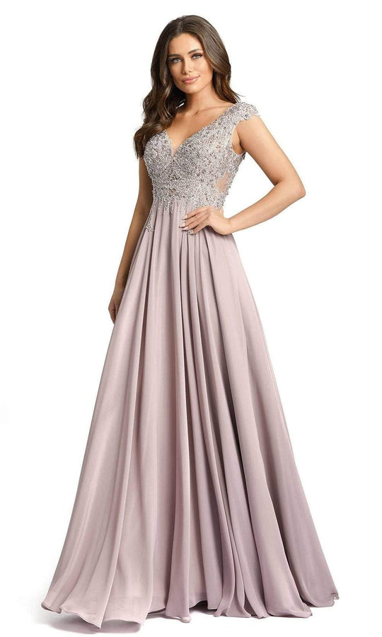 Mac Duggal - 20264 Embroidered V-Neck A-Line Dress