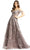Mac Duggal 20287 - Embellished Cold Shoulder Evening Gown Special Occasion Dress 4 / Vintage Lilac