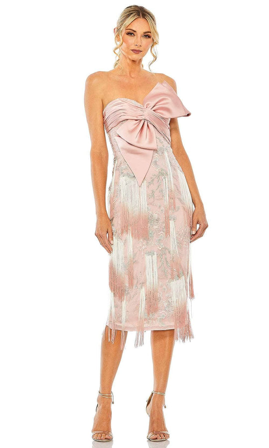 Mac Duggal 20593 - Strapless Ombre Fringed Dress