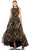 Mac Duggal 20714 - Brocade High Low Evening Gown Special Occasion Dress 2 / Midnight Gold