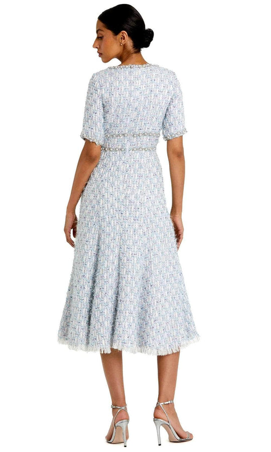 Mac Duggal 20806 - Short Sleeve Boucle Dress