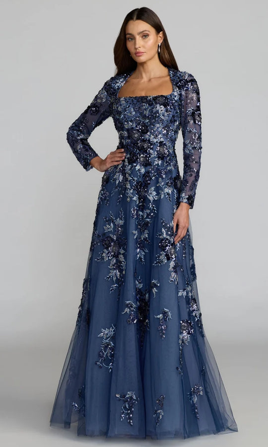 Mac Duggal 21308 - Embellished Long Sleeve Evening Dress