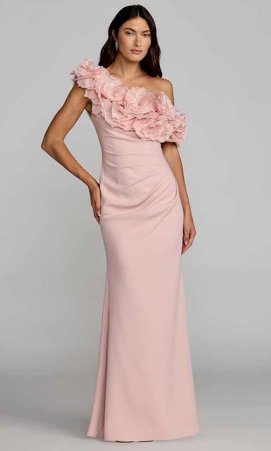 Mac Duggal 21383 - Oversized 3D Floral Rosette Asymmetric Prom Gown