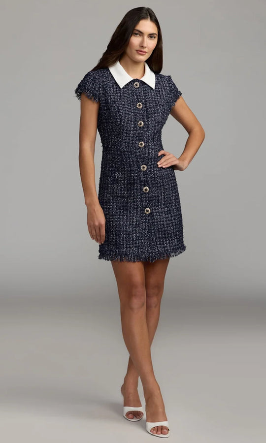 Mac Duggal 21422 - Collared Sheath Mini Dress