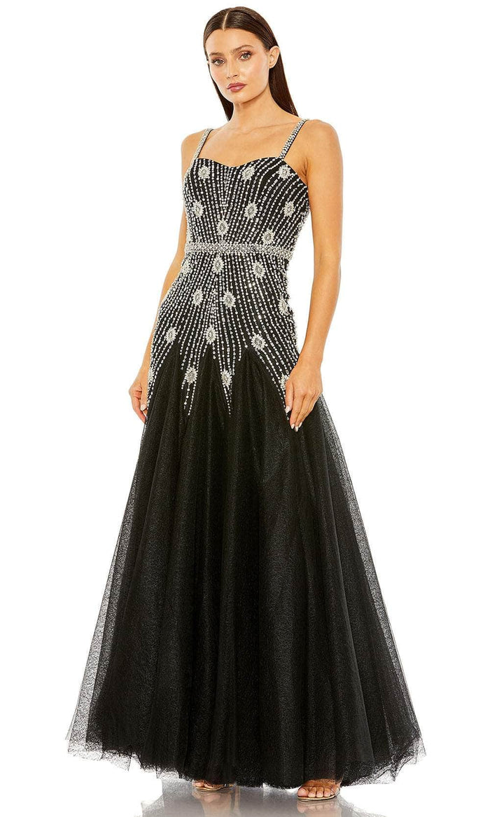 Mac Duggal 2236 - Sweetheart A-Line Evening Dress Special Occasion Dress 2 / Black Silver