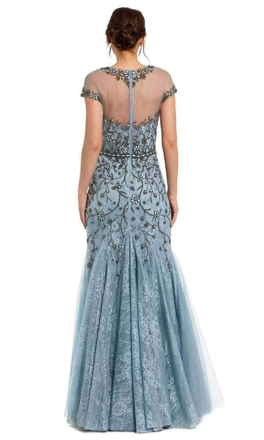 Mac Duggal 2239 - Beaded Appliqued Mermaid Evening Gown