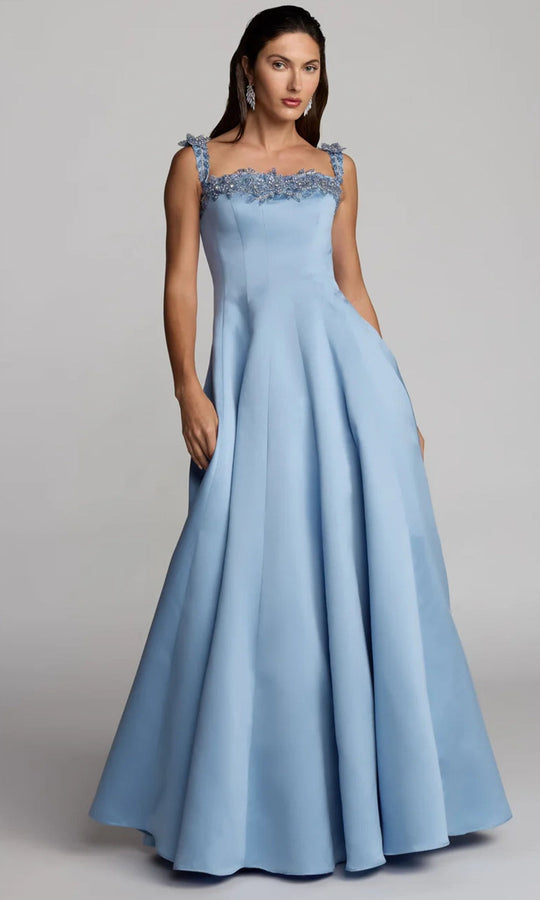 Mac Duggal 2337 - Square Neckline Seam Detail Prom Gown