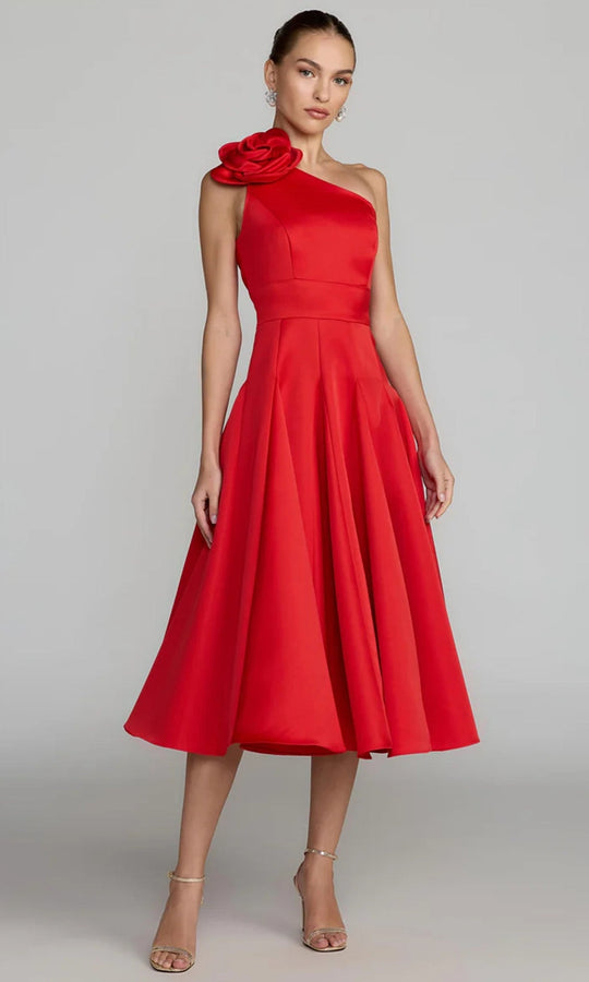 Mac Duggal 2364 - Godet Skirt One Shoulder Satin Dress