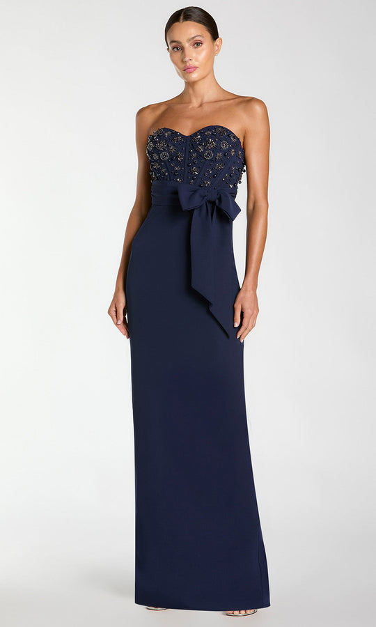 Mac Duggal 2395 - Sweetheart Column Evening Gown with Bow Waist