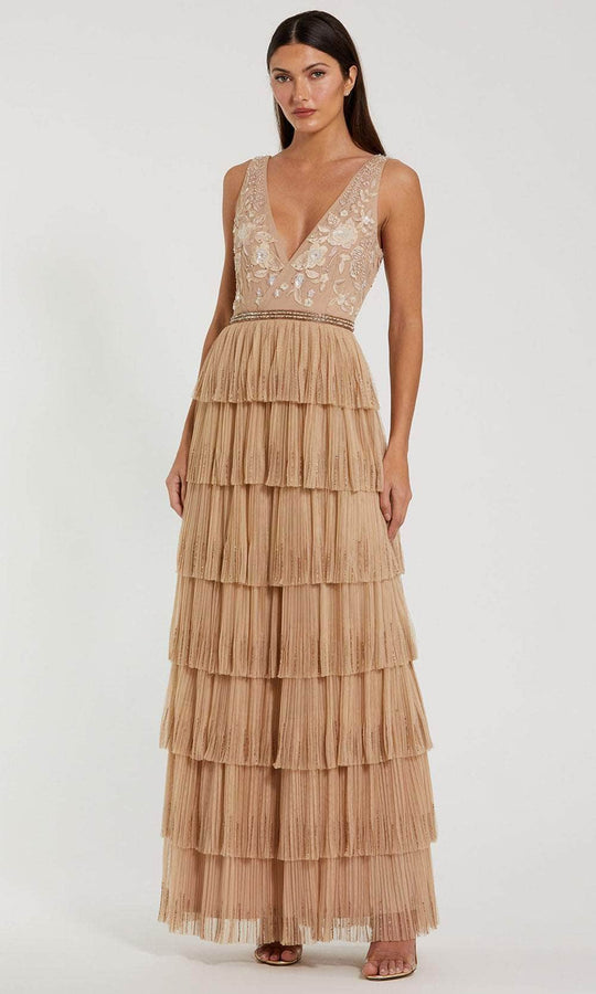 Mac Duggal 24061 - Tiered Tulle A-line Gown