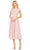 Mac Duggal 26663 - Puff Sleeve Tea Length Dress Cocktail Dresses 0 / Rose Pink