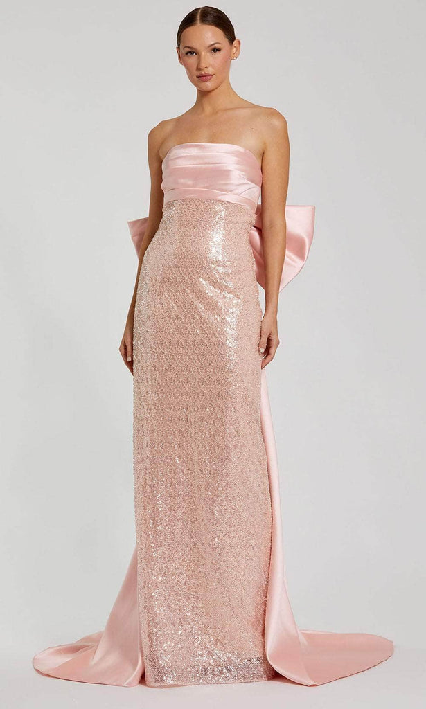 Mac Duggal Women's Embellished Bow Strapless Gown - Blush